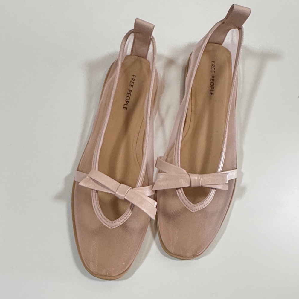 Free People Blush Bow Flats
